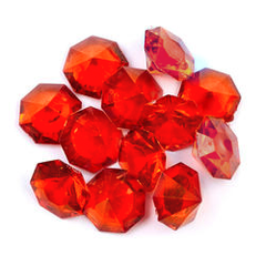 *CLEARANCE* 1 Pound Bright Red Sparkling Diamond Gems 1.25